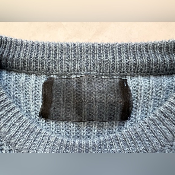 Reformation Women's Colorblock Oversized Striped Sweater Crew Neck Blue Sz XS/S - Picture 6 of 7